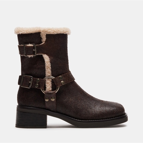 Steve Madden Brixton Fur Boots- NEW IN BOX size 8.5 - Picture 1 of 7
